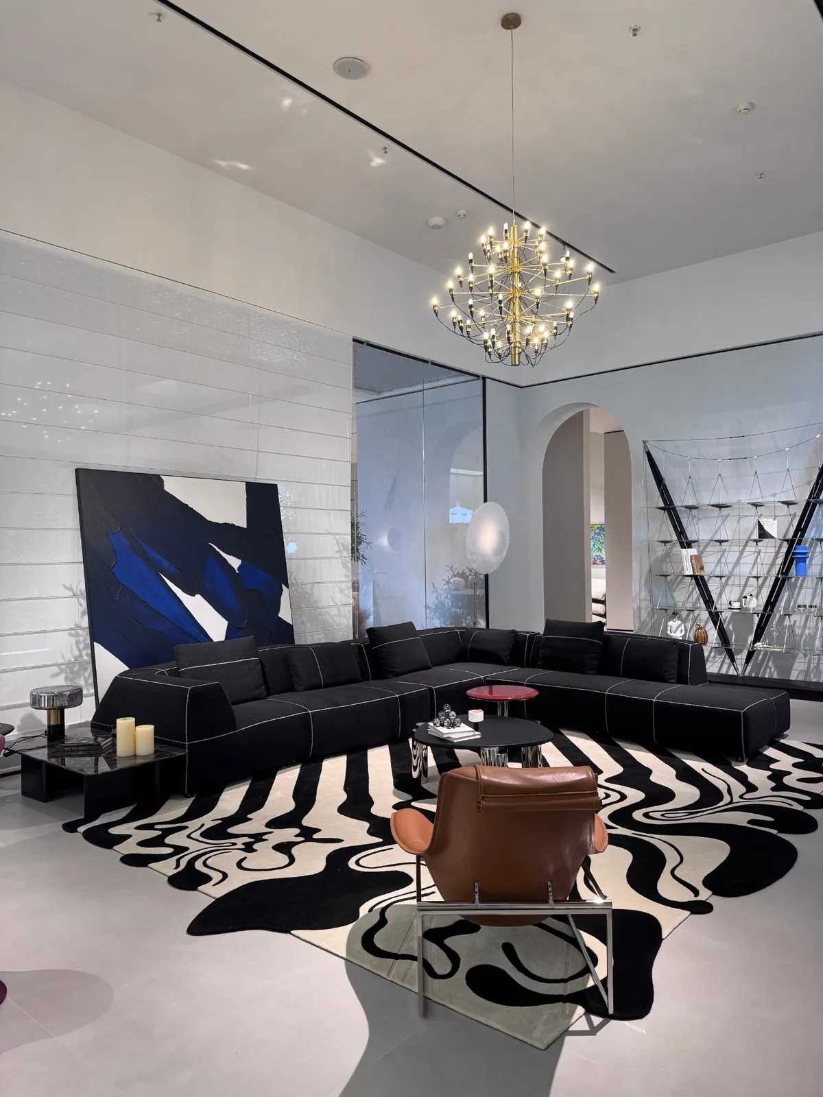 Monochrome Art | Baseball Sofa for a Bold Minimalist Living Room